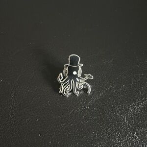 $5 ADD ON: Drinking Octopus Black Lapel Pin